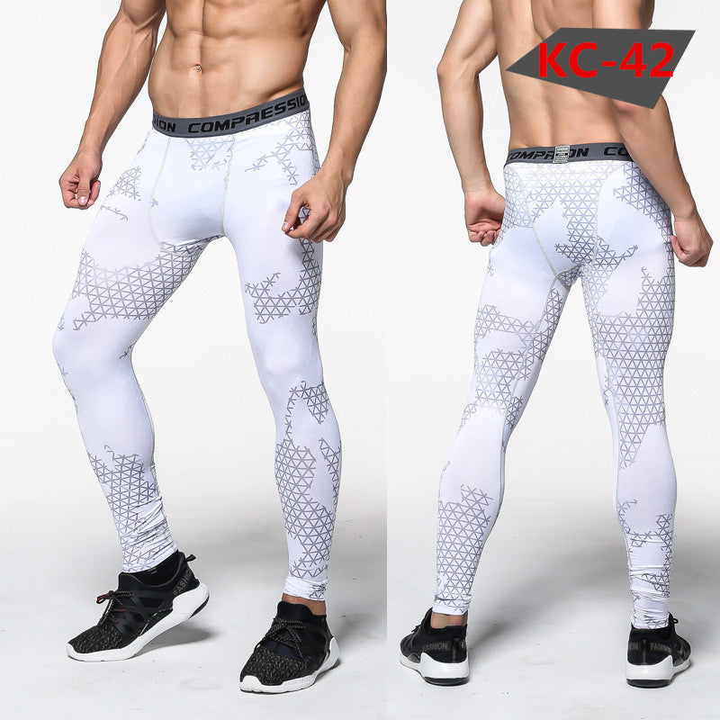 Hearujoy Bodybuilder Patterned Tight Compression Pants