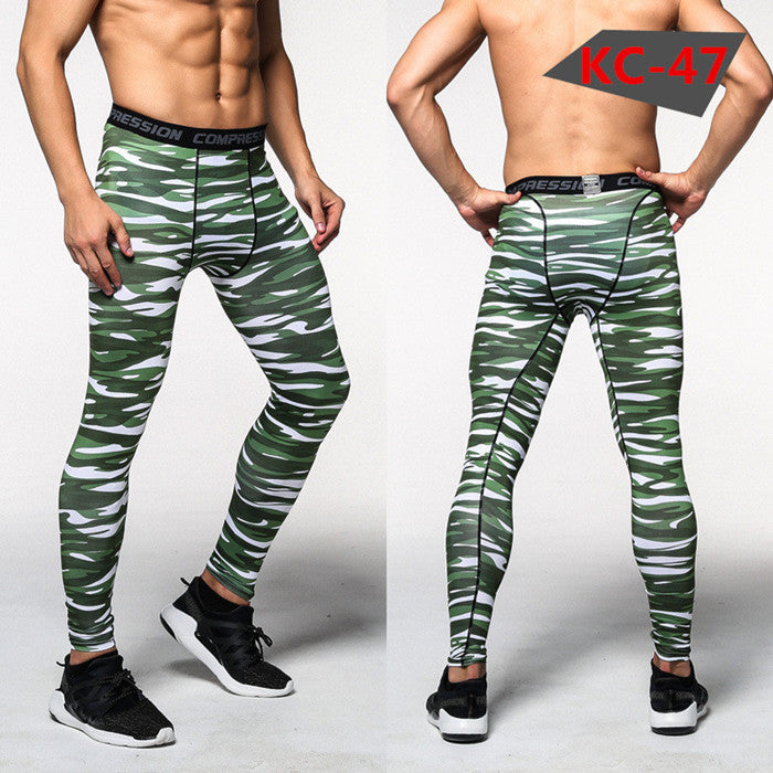 Hearujoy Bodybuilder Patterned Tight Compression Pants