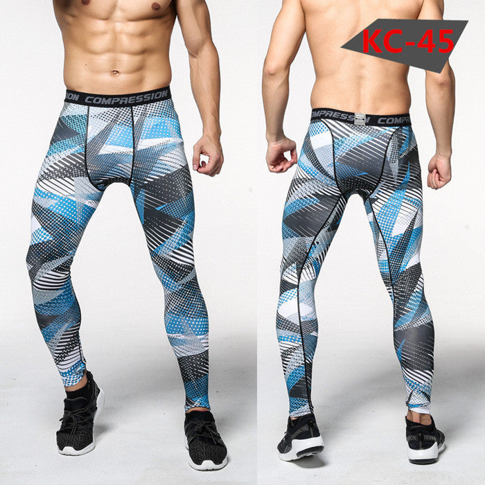 Hearujoy Bodybuilder Patterned Tight Compression Pants