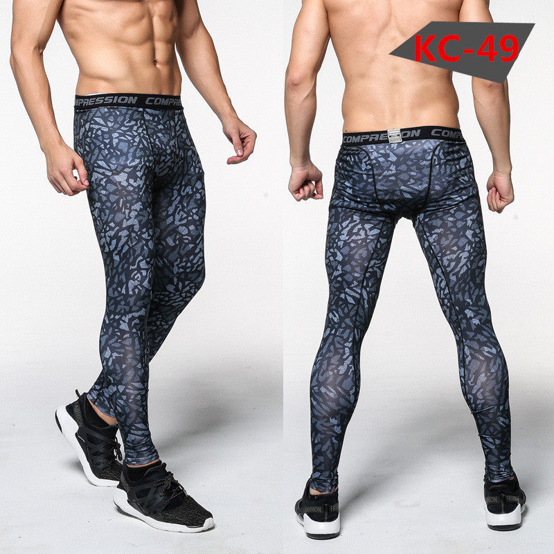 Hearujoy Bodybuilder Patterned Tight Compression Pants