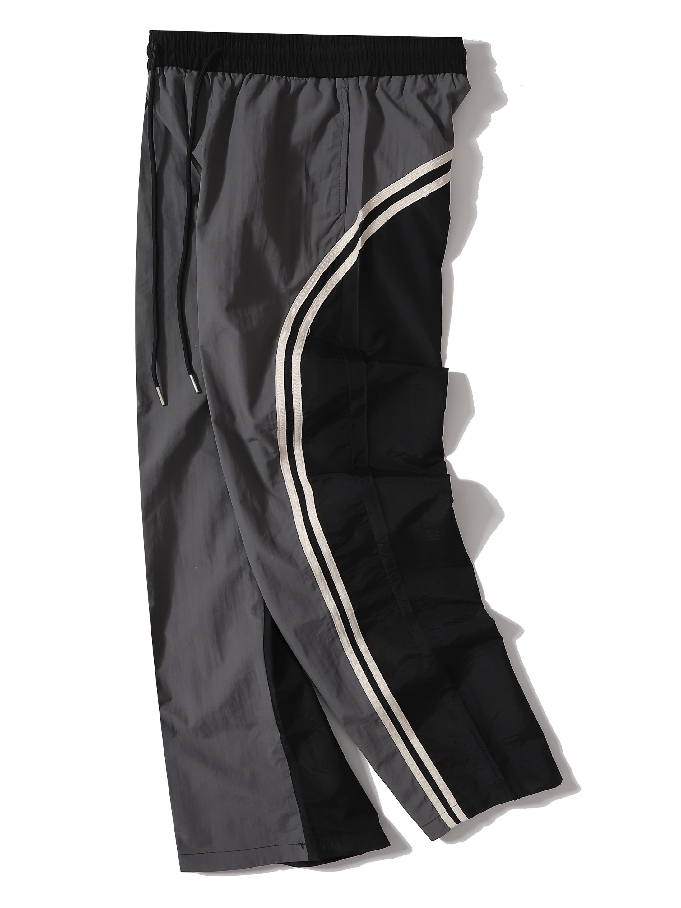 Hearujoy Loose Fit Polyester Mid-Length Men's Color Block Casual Joggers - Non-Stretch Fabric for Spring