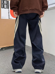 Hearujoy Men'S Casual Handsome Loose Fit For Everyday And Outdoor Wear With Sweatpants And Side Stripes