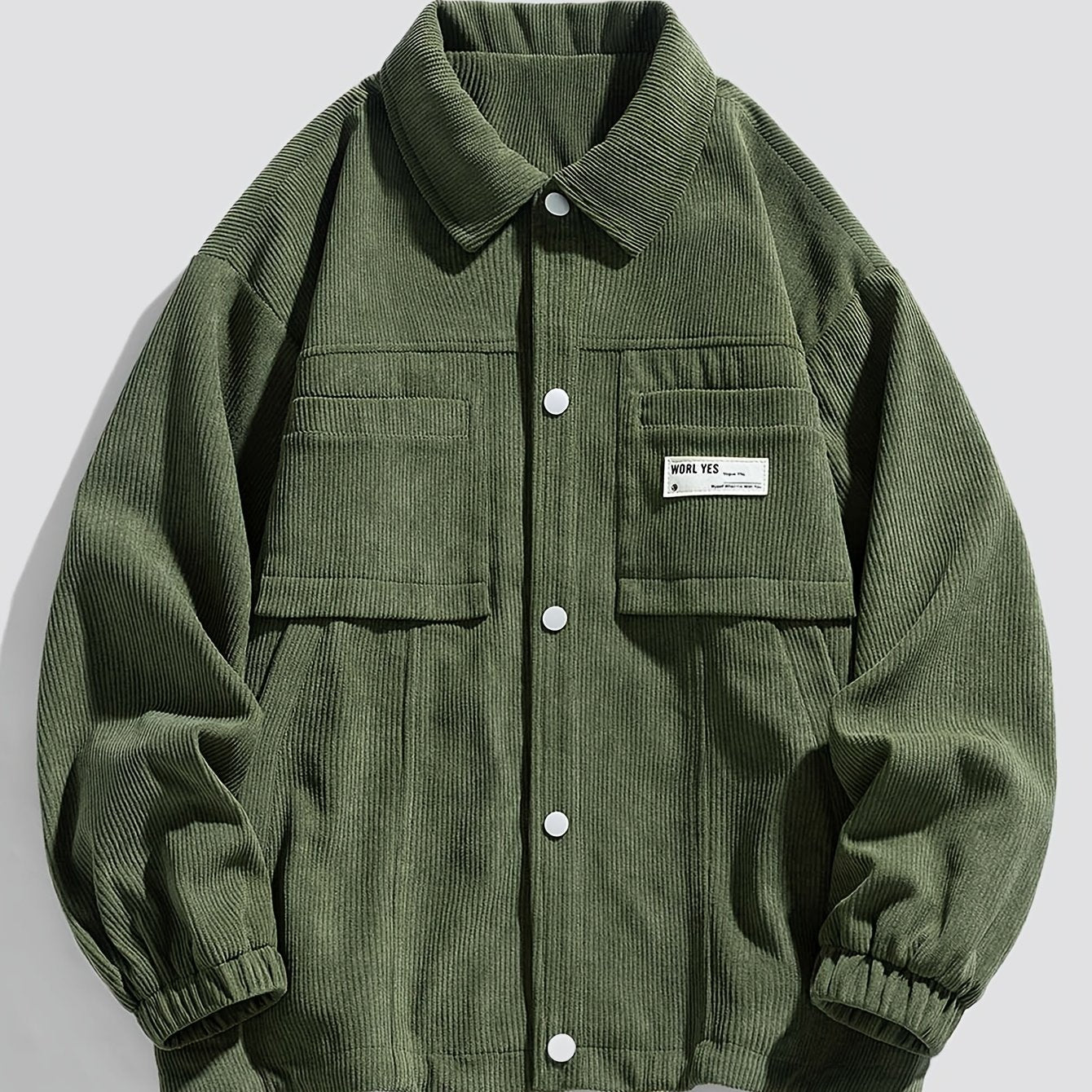 HEARUJOY  -  Spring And Autumn Men'S New Corduroy Work Jacket with Large Pockets And Casual Lapel Design.