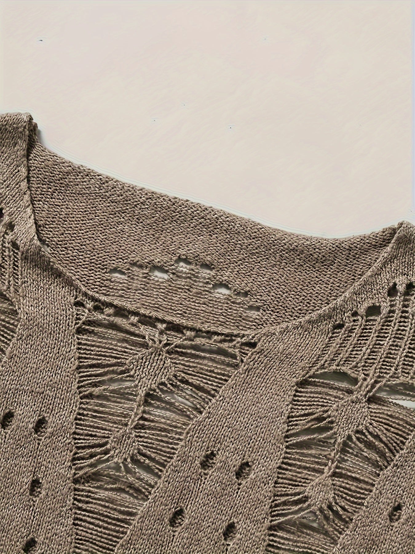 Hearujoy Semi-Transparent Mesh Autumn Sweater - Men's Casual Fashion Turtleneck - Solid Color Hollow Knitted