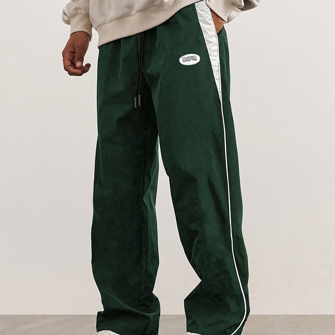 Hearujoy [Loose Fit Drawstring Sweatpants] Men's Casual Loose Fit Drawstring Sweatpants, Lightweight Comfy Pants For Sport And Casual Wear