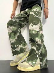 Hearujoy Men's Camouflage Sports Pants, Casual Street Style Athletic Wear, Hip Hop Pants With Pockets