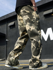 Hearujoy Men's Camouflage Sports Pants, Casual Street Style Athletic Wear, Hip Hop Pants With Pockets