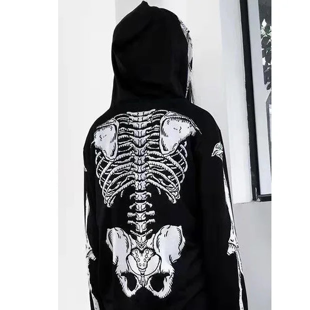 Hearujoy  Y2k red bulk items wholesale lots clothes Women Gothic zipper hoodie Sweatshirt women and men  bulk items wholesale lots tops