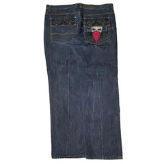 Hearujoy  Y2K Fashion American Baggy Jeans Oversized Pattern Printed High Waist Wide-leg Pants Harajuku Women Casual Slacks Streetwear