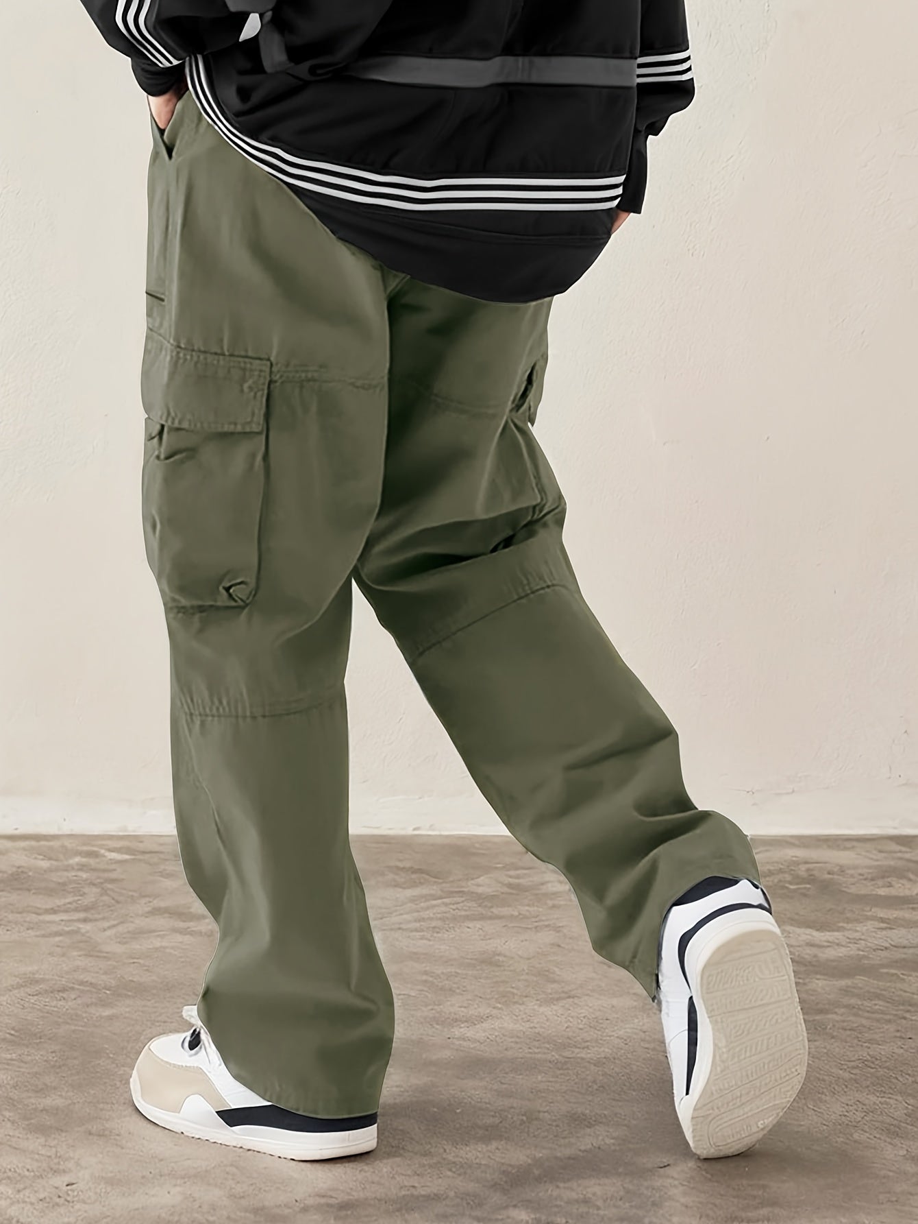 Hearujoy [Multi-Pocket Comfortable Drawstring Pants] Men's Casual Drawstring Pants with Flap Pockets - Comfortable, Stylish Multi-Pocket Design for Hiking & Streetwear