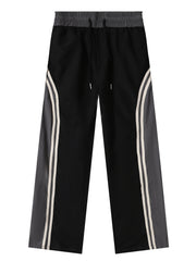 Hearujoy Loose Fit Polyester Mid-Length Men's Color Block Casual Joggers - Non-Stretch Fabric for Spring