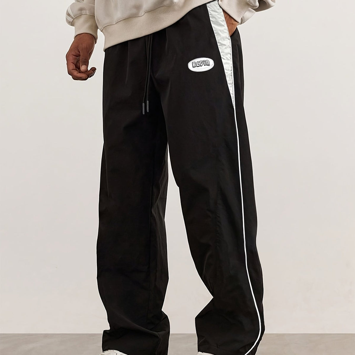 Hearujoy [Loose Fit Drawstring Sweatpants] Men's Casual Loose Fit Drawstring Sweatpants, Lightweight Comfy Pants For Sport And Casual Wear