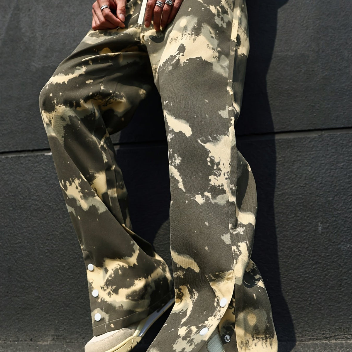Hearujoy Men's Camouflage Sports Pants, Casual Street Style Athletic Wear, Hip Hop Pants With Pockets