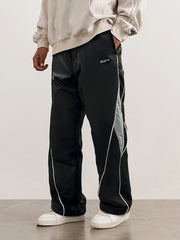 Hearujoy Trendy Cool Long Pants - Men's Loose Cozy Striped Sports Pants With Letter Print