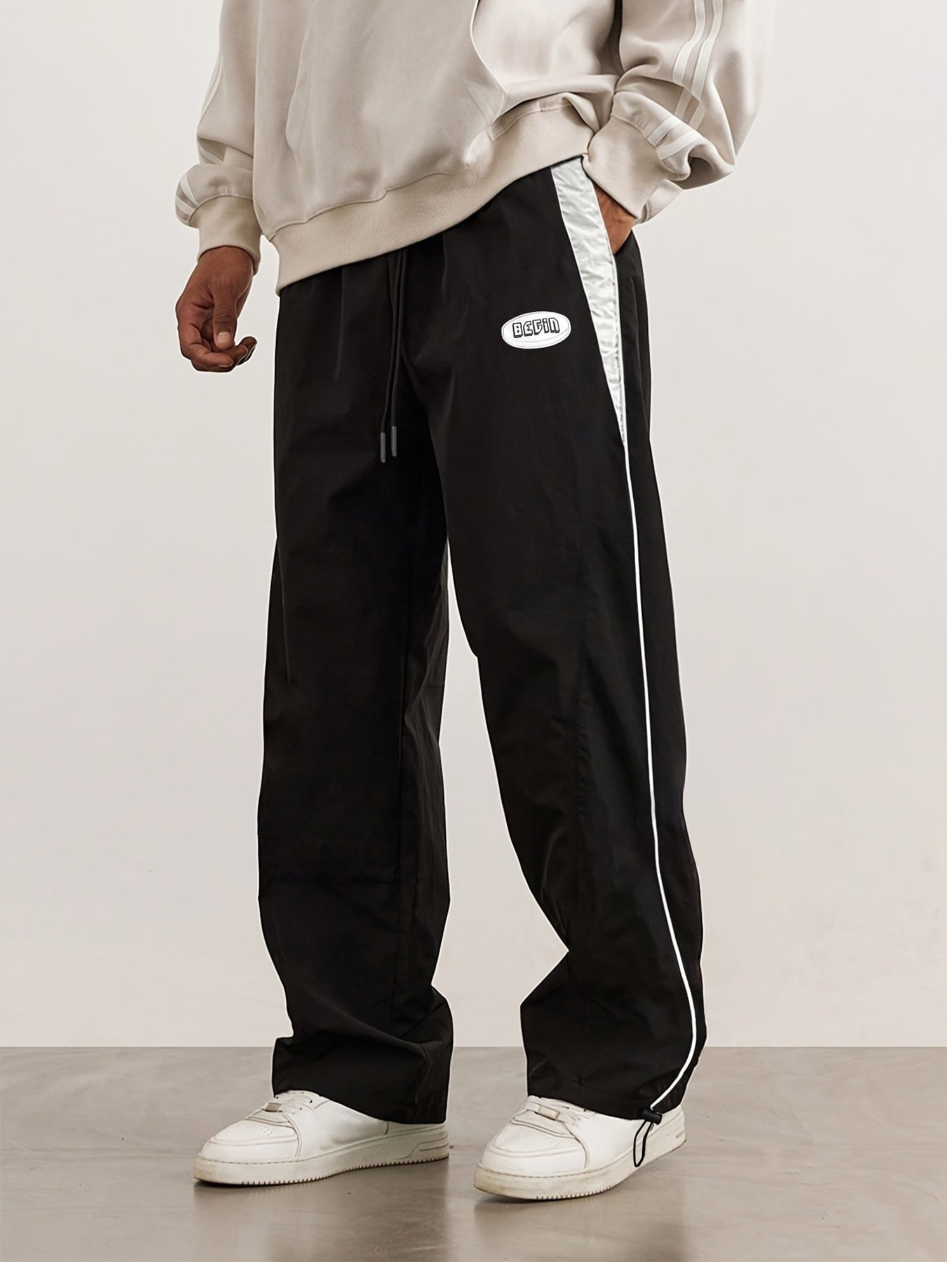 Hearujoy [Loose Fit Drawstring Sweatpants] Men's Casual Loose Fit Drawstring Sweatpants, Lightweight Comfy Pants For Sport And Casual Wear