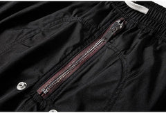 Hearujoy High Quality Male's Trousers Streetwear Multi Zipper Trend Men's Casual Pants Drawstring Elastic Waist Ankle-length Pants