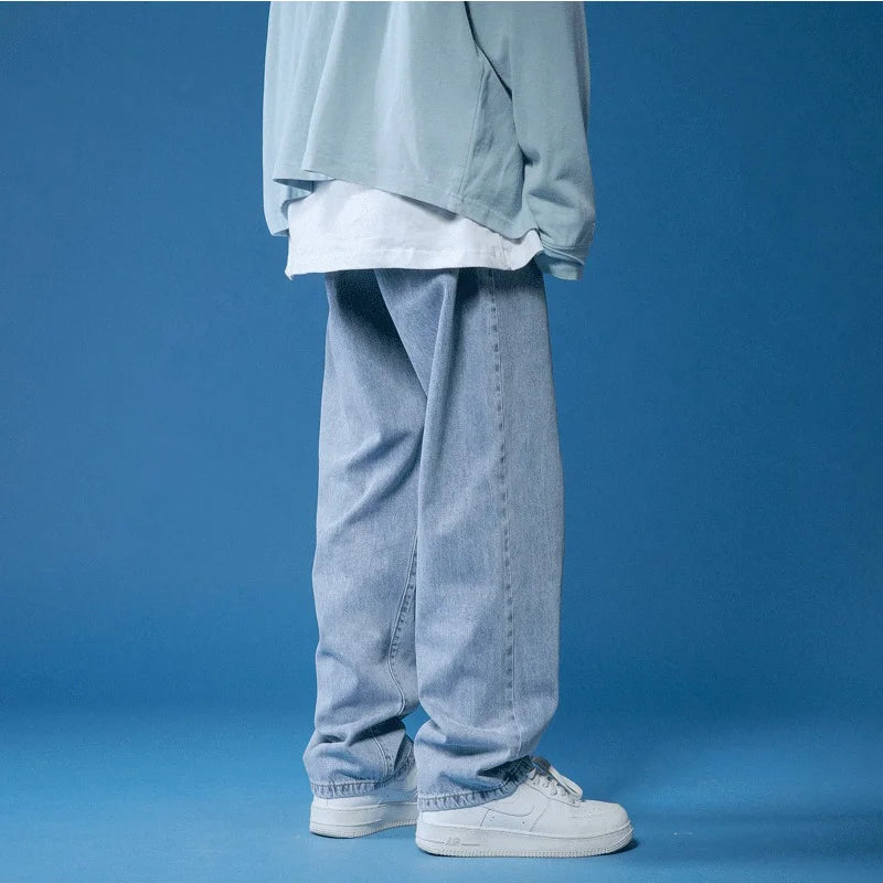 Hearujoy Mens Jeans Large Denim Jeans for Teens Trousers for Men Jean Baggy Pants Men's Fashion Man Male Trendyol Streetwear Korean Men´s