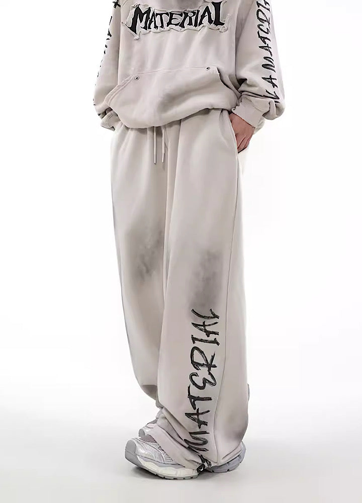 Hearujoy Hip Hop Graffiti Design Drawstring Sweatpants Unisex