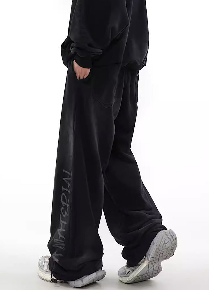 Hearujoy Hip Hop Graffiti Design Drawstring Sweatpants Unisex