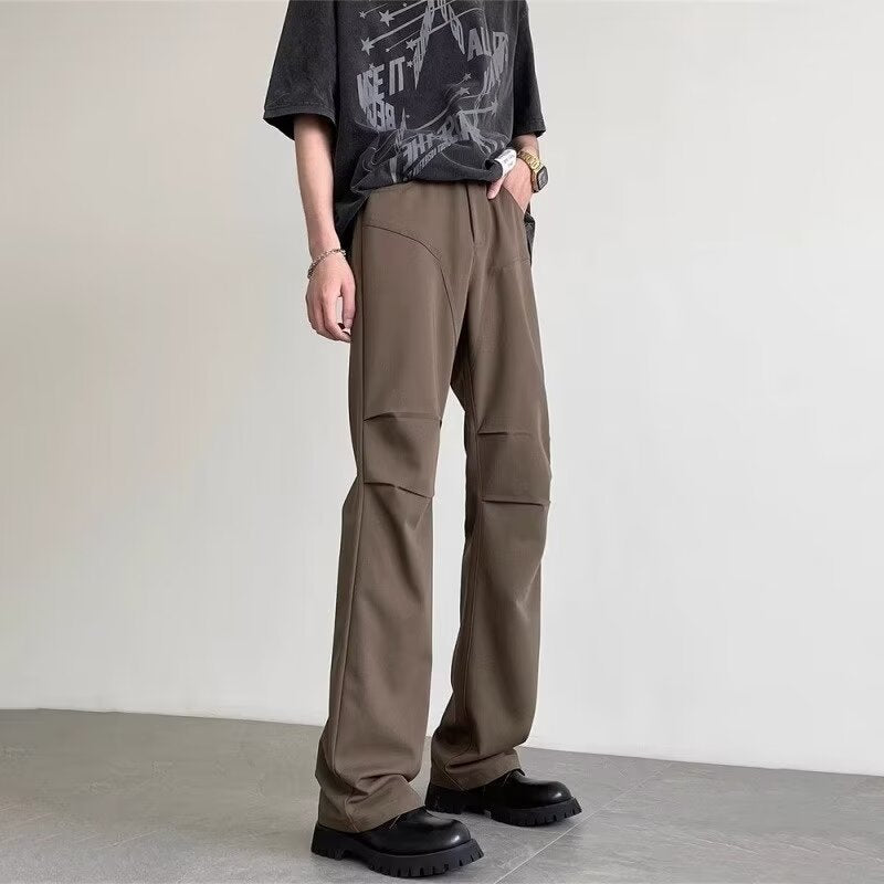 mens fall outfits Summer Harem Cropped Men's Pants Versatile Draping Suit Pants Slim Fit Skinny Men's Casual Suit Pants