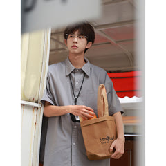 guys clothing styles Japanese Style Workwear Short Sleeve Shirt Men's Summer 2024 New Youth Casual Lapel Half Sleeve Shirt All-Matching Coat