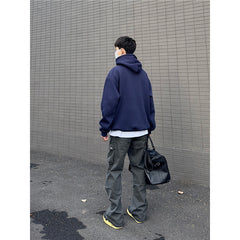 90s fashion 2024 Spring and Autumn Carbon Grinding Washed Three-Dimensional Multi-Pocket Overalls Distressed Skinny Casual All-Matching Trousers Fashion