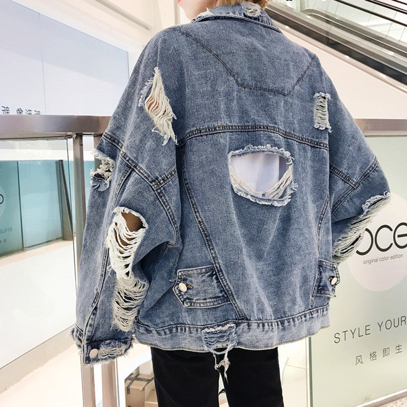 mens outfits Denim Jacket Men's Ins Spring and Autumn Hong Kong Style Korean Style Plaid Stitching Loose Casual Jacket Student Top