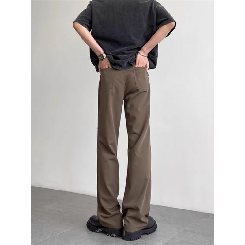 mens fall outfits Summer Harem Cropped Men's Pants Versatile Draping Suit Pants Slim Fit Skinny Men's Casual Suit Pants