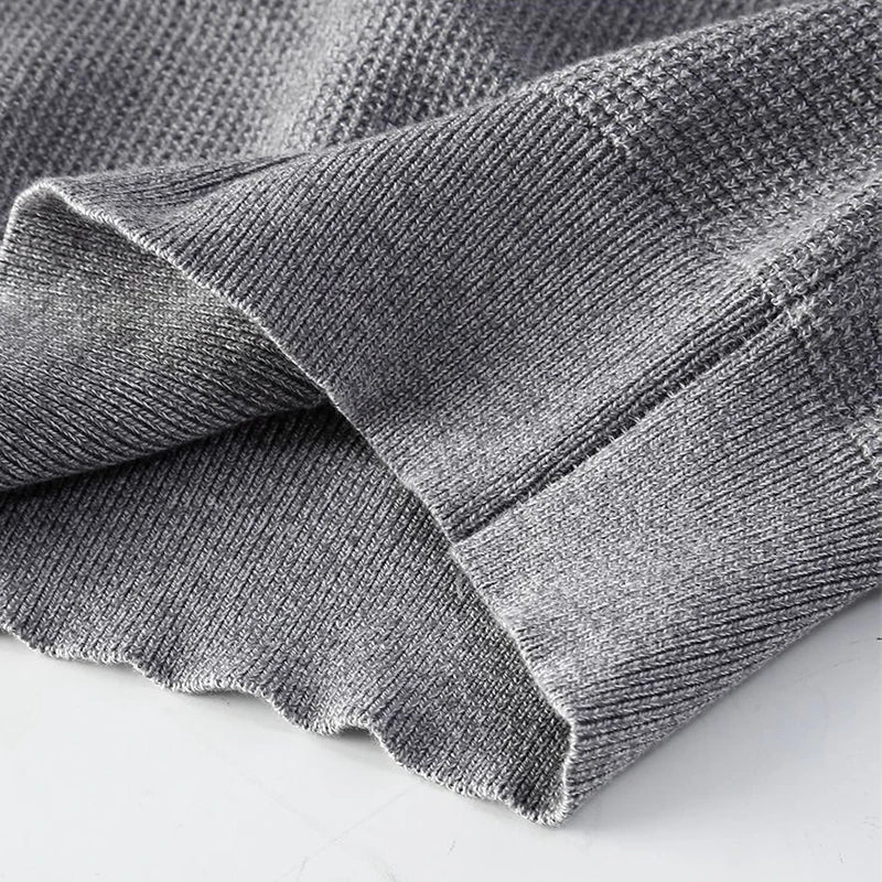HEARUJOY  -  Vintage Men's Henley Neck Knit T Shirts Summer Casual Breathable Slim Fit Elastic Knitted Tee Men Fashion Short Sleeve Pullovers