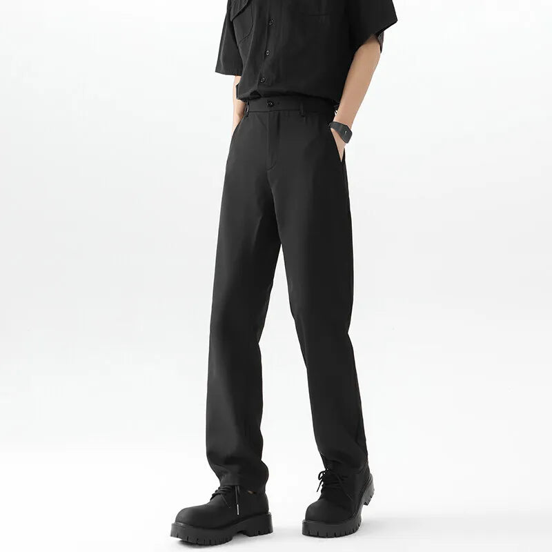 HEARUJOY  -  Suit Pants Men Slim Fit Social Mens Black Dress Pants Business Casual Straight Pants Mens Office Formal Trousers Plus Size 4XL