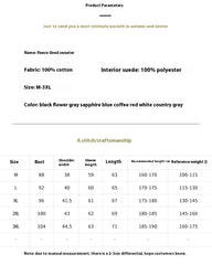HEARUJOY  -  Fashion Pullover Navy Black Striped Knitted Sweater Men Women's Autumn Winter Round Neck Casual Korean Trend Cotton Clothing