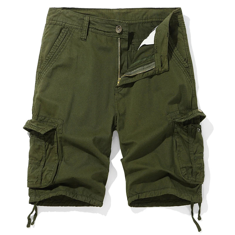 HEARUJOY  -  Men Loose Cropped Pants Summer Cargo Short Men Fashion Casual Shorts Mens Military Cargo Pants Cotton Male Tactical Shorts
