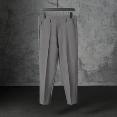 HEARUJOY  -  New Fashion Male Suit Pants Light Luxury Draped Cropped Button-down Business Casual Pants Premium Slim-fit Elegant Dress Trouser