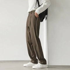 HEARUJOY  -  New Casual Suit Pants Men's Net Version Straight Loose Trousers Trendy Brand