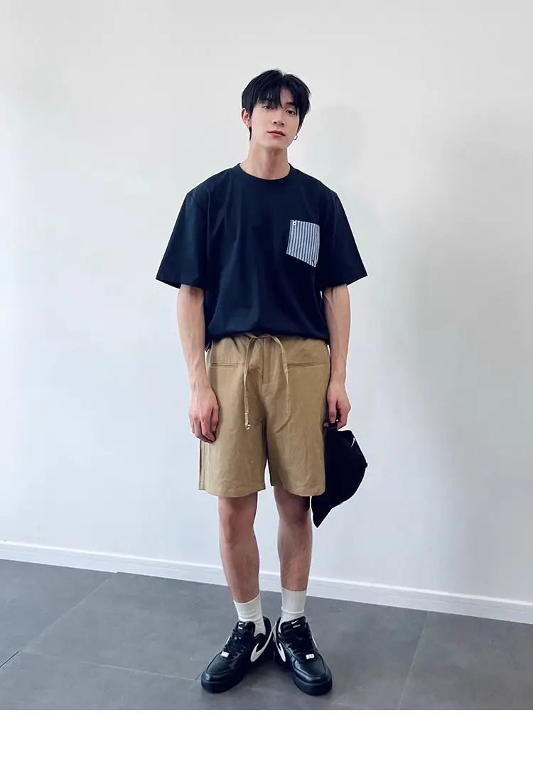 HEARUJOY  -  Summer Trendy Pocket Striped Casual Round Neck Short Sleeve T-Shirt