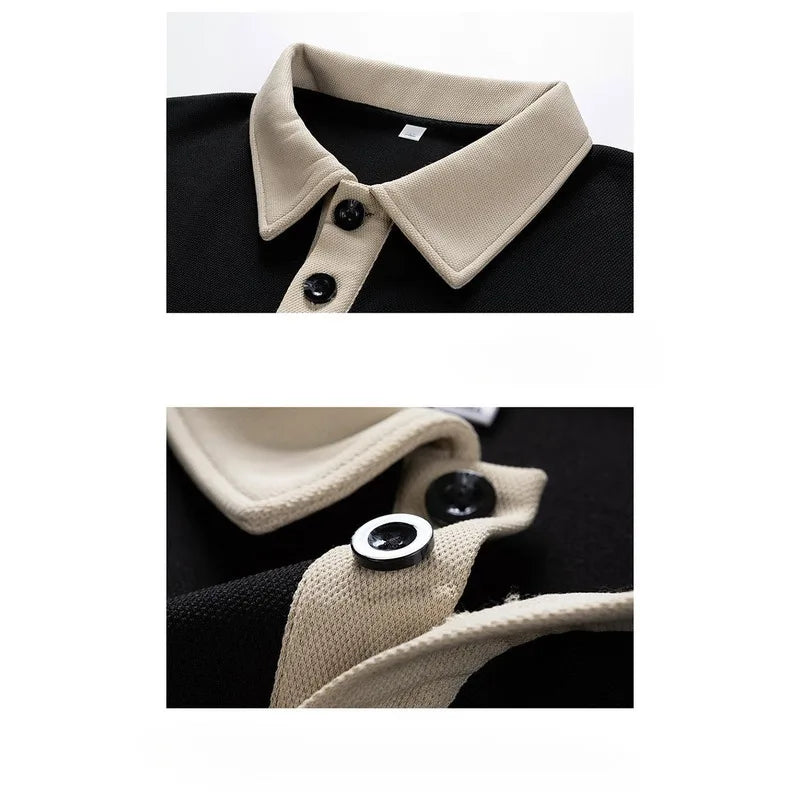 HEARUJOY  -  Men Loose Fit Long Sleeve Hooded Sweatshirt Vintage Streetwear Hong Kong Style Pullover Top For Casual Spring Autumn Outfits