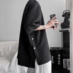 HEARUJOY  -  Summer Short Sleeved T-shirt Men Oversized Fashion Casual Round Neck T Shirt Men Streetwear Hip-hop Loose T Shirt Mens Top M-3XL