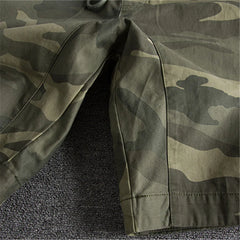 HEARUJOY  -  Summer Men Camouflage Shorts Casual Elastic Waist Comfort Loose Jogging Pants Cotton Cargo Gym Running Shorts Beach Shorts