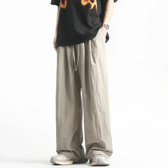 HEARUJOY  -  Y2K Men Streetwear Cargo Pants Korean Cotton Line Trousers Men Wide Leg Pants Solid Color Loose Joggers Baggy Harem Pants