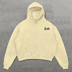 Hearujoy Harajuku Oversized Vintage God Letter Print Hoodies Women Men Streetwear High Street Sweatshirt Goth Jacket Y2k Hoodie