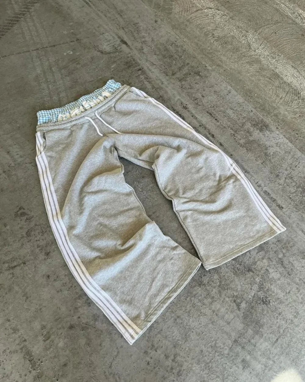 Hearujoy Y2K retro fashion simple striped casual pants for men and women Harajuku straight pants high waist loose hip hop sweatpants
