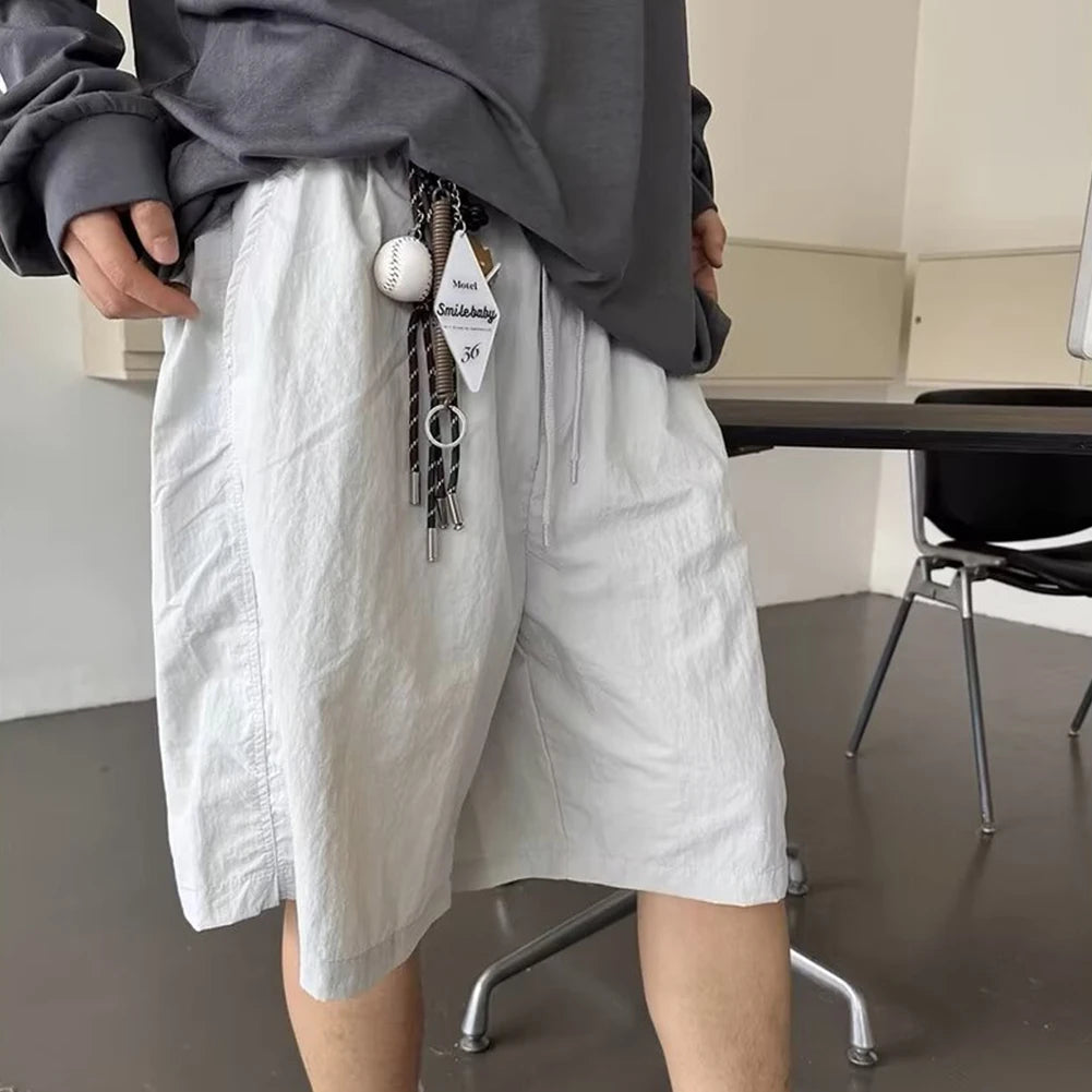 HEARUJOY  -  Beach Wear XL 2XL Casual Summer Pants Summer Breathable Shorts Gym Jogger Quick Drying Shorts Elastic Waist Knee Length