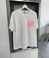 Hearujoy Harajuku Summer Casual Y2k Tops Love Pink Letter Graphic T Shirts Couple Streetwear Oversized Gothic Clothes Goth Women Clothing