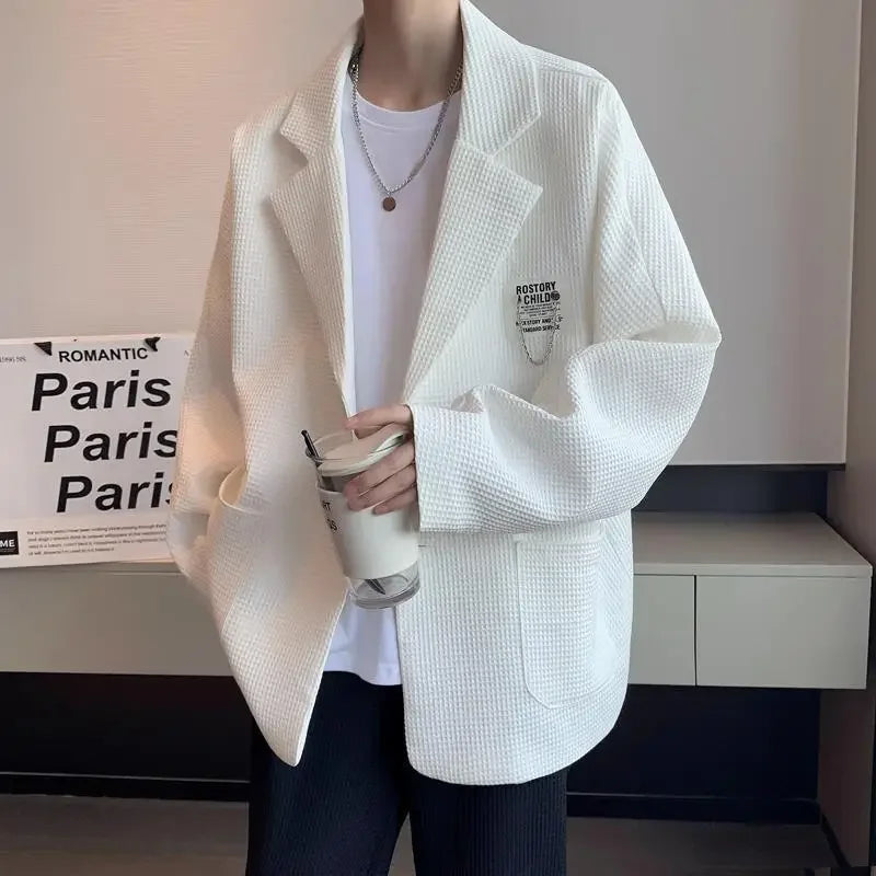 HEARUJOY  -  Party Men's Suit Jackets Oversize Plus Big Size Male Blazer Coat Single Breasted Clothing Fashion 2024 Elegant Premium