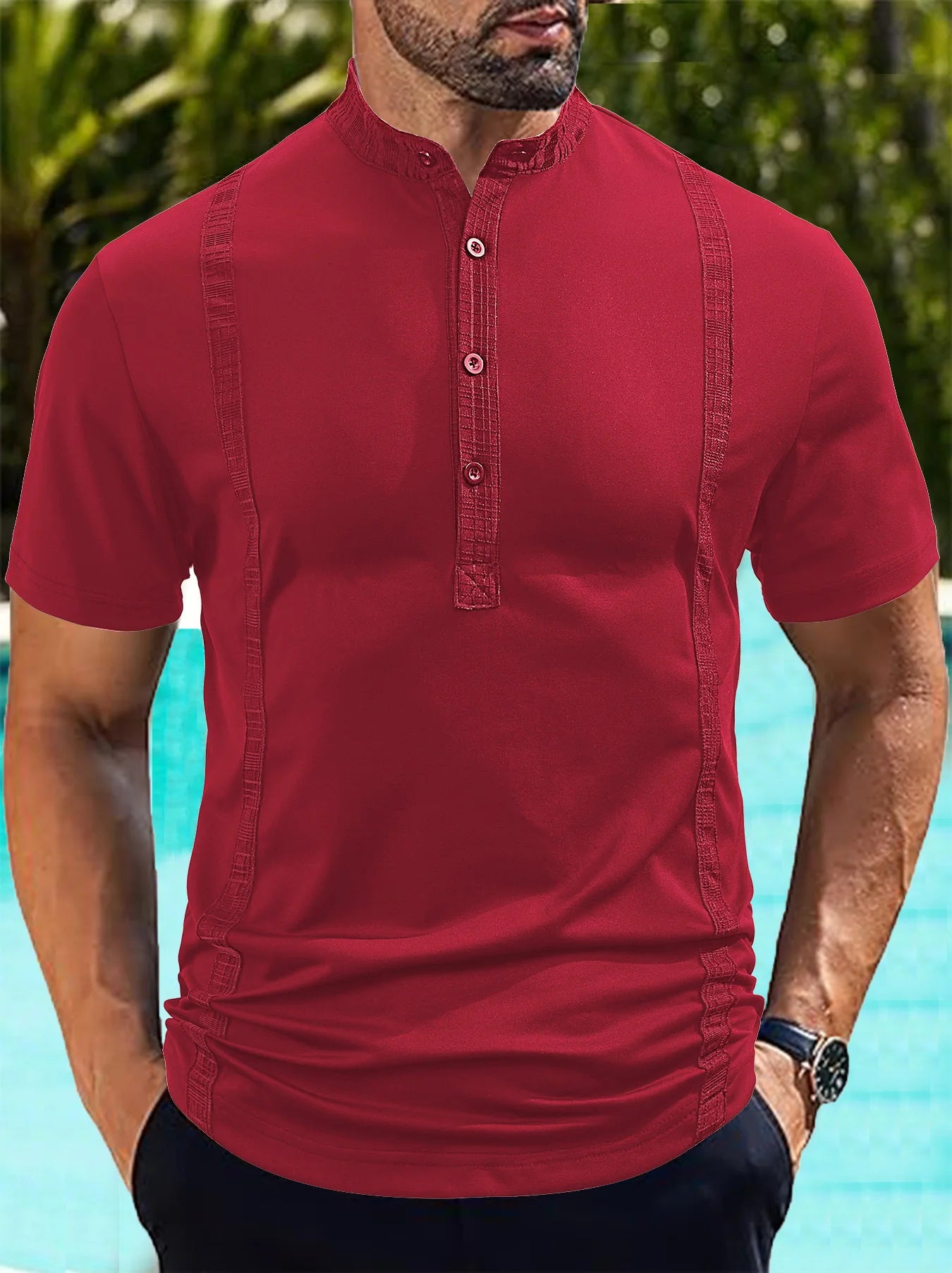 HEARUJOY  -  Men's New Summer Polo Shirt Short Sleeve Fashionable Casual T-shirt Top