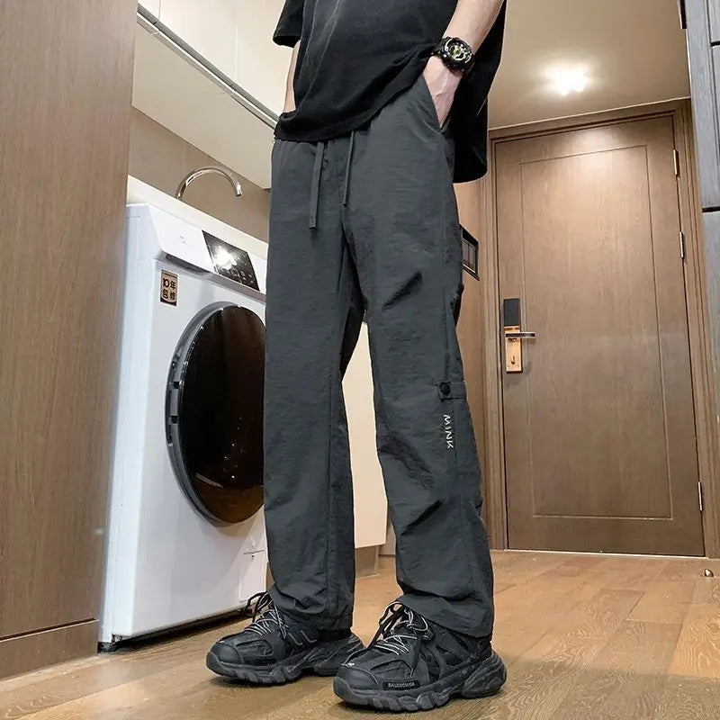 HEARUJOY  -  Men's Summer Lightweight Loose Straight-Leg Ice Silk Casual Pants