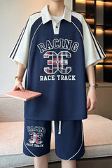 HEARUJOY  -  Casual Short Sleeved Polos  Shorts Men's Sets 2025 Summer Streetwear Tee-Shirt & Pant 2-Piece Tracksuit Outdoor POLO Set