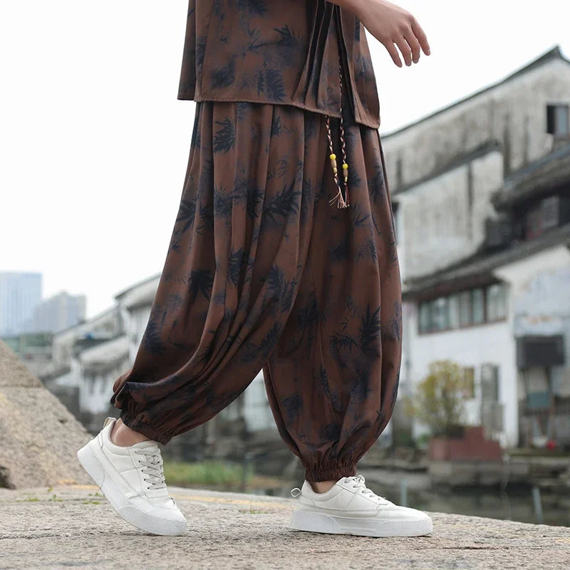 HEARUJOY  -  Spring Men Wide-leg Pants Male Retro Harem Pants Mens Hiphop Street Beat Harajuku Style Casual Pants Women Jogging Trousers