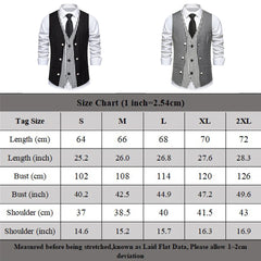HEARUJOY  -  Fashion Business Vests Men's Suit Waistcoat Regular Length Garment Spring Autumn Fashion V Neck Sleeveless Plaid Pattern For Men