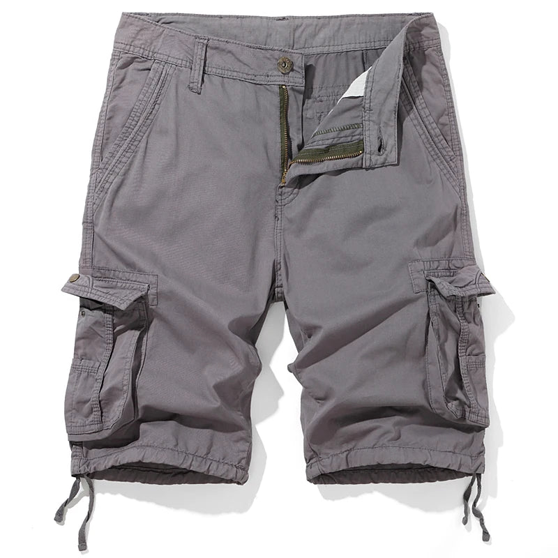 HEARUJOY  -  Men Loose Cropped Pants Summer Cargo Short Men Fashion Casual Shorts Mens Military Cargo Pants Cotton Male Tactical Shorts